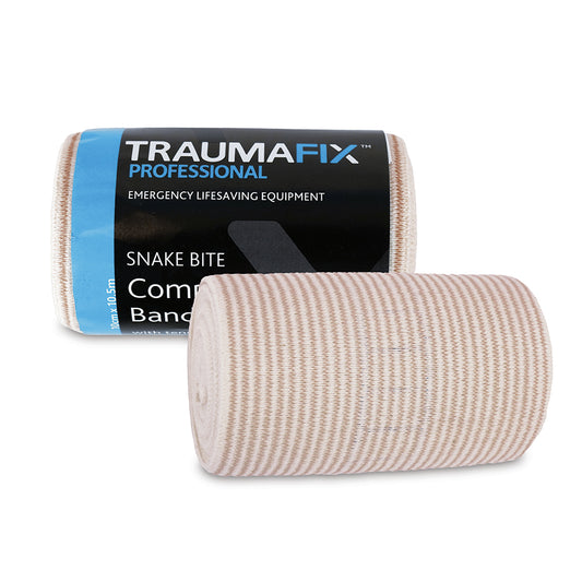 TraumaFix Snake Bite Compression Bandage with Tension Indicator & Closure 10cm x 10.5m