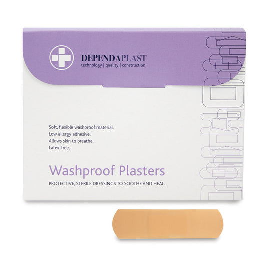 Dependaplast Washproof Plasters 7.5cm x 2.5cm Box of 100