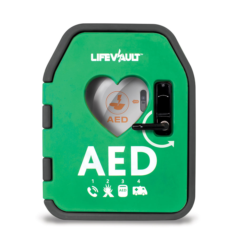 LIfeVault Temperature Controlled AED Cabinet Lockable Door