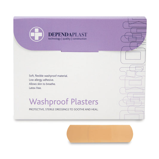 Dependaplast Washproof Plasters 7cm x 2cm Box of 100