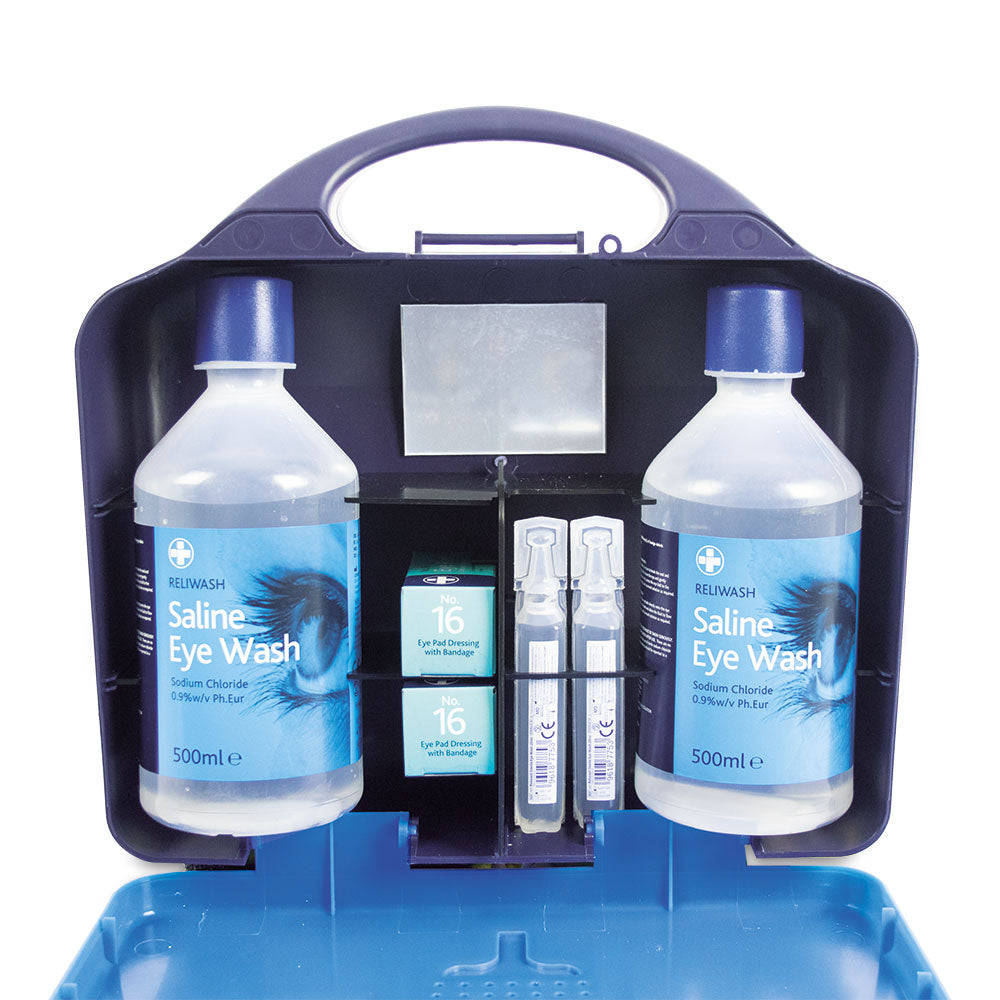 Double Eye Wash Station in Blue Aura3 Box