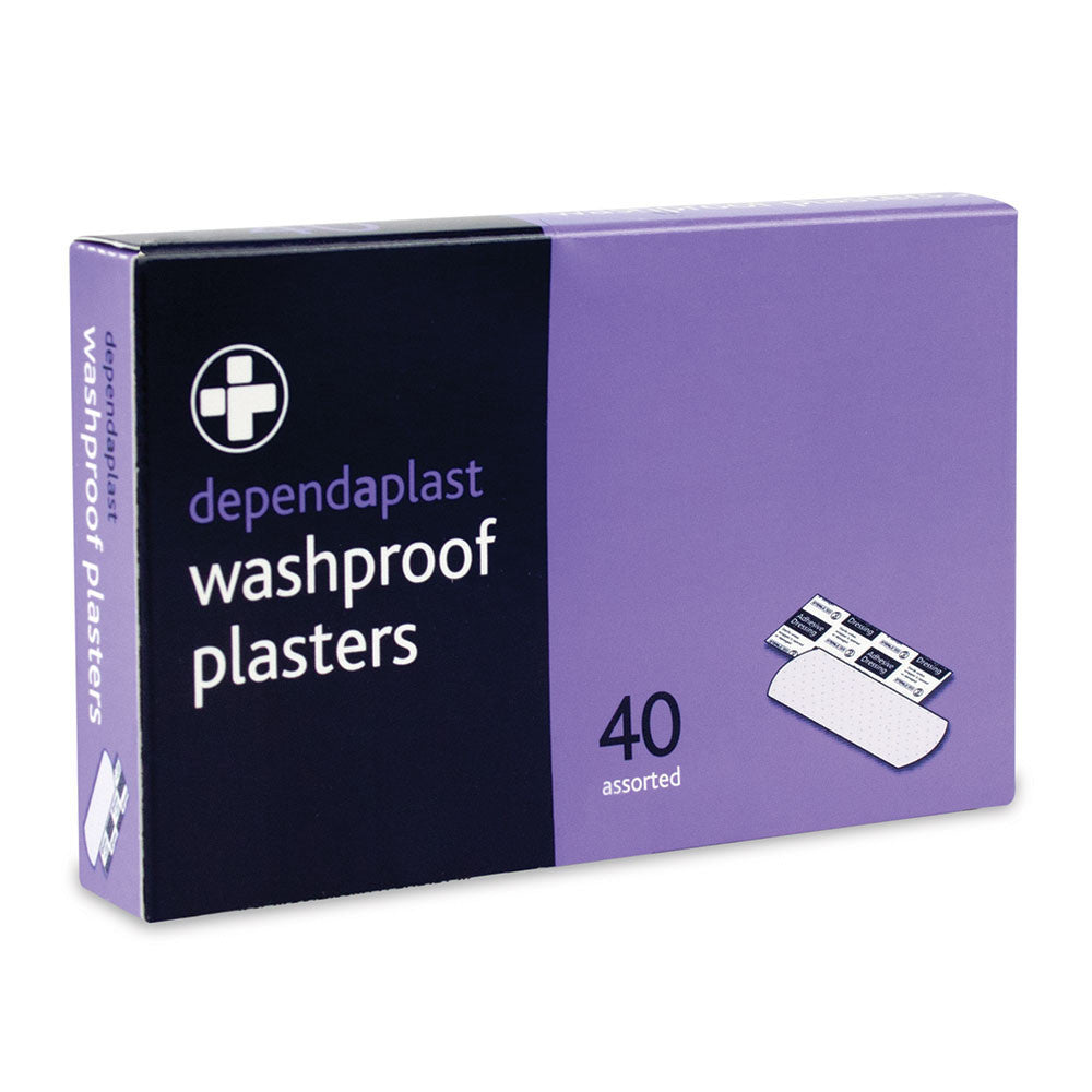 Dependaplast washproof plasters assorted box of 40 (for workplace kits)