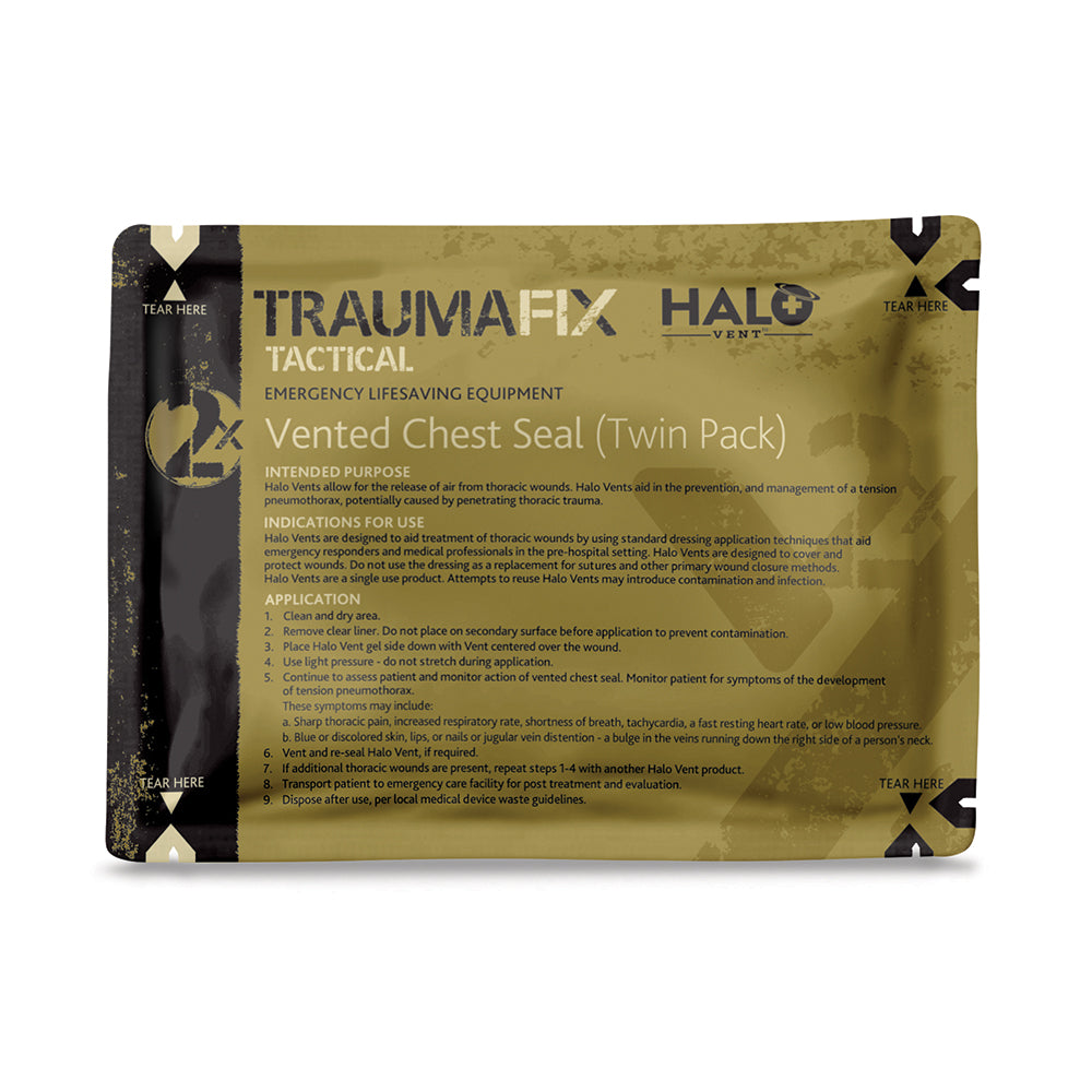 TRAUMAFIX™ TACTICAL HALO VENT CHEST SEAL TWIN PACK