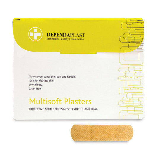 Dependaplast Multisoft Plasters 7.5cm x 2.5cm Box of 100