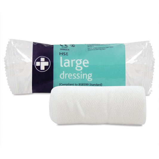 Large HSE dressing 18cm x 18cm sterile unboxed