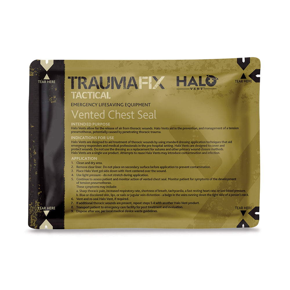 TRAUMAFIX™ TACTICAL HALO VENT CHEST SEAL SINGLE